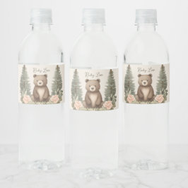 Waldbär Wasserflaschenetikett