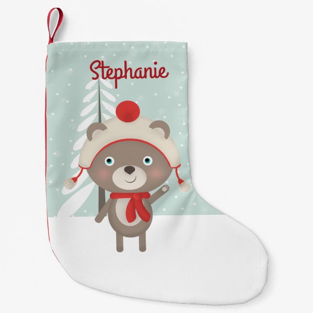 Waldbär Weihnachten Kleiner Weihnachtsstrumpf (Vorderseite)