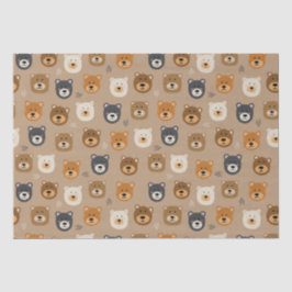 Waldbären niedliche Kinder Seidenpapier