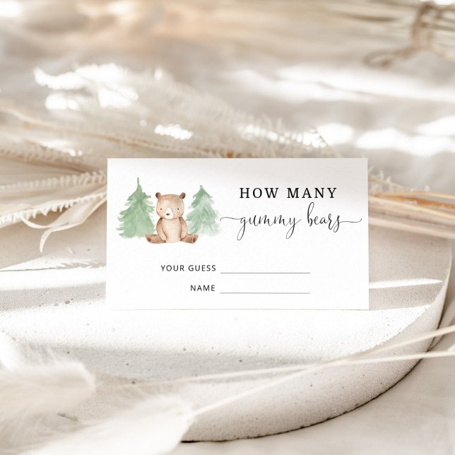 Waldbären schätzen, wie viele Gummibären Begleitkarte (Von Creator hochgeladen)