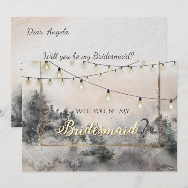 Waldbaum Waldsaunenleuchten Einladung (Vorne/Hinten)