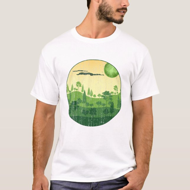 Waldbäume Landschaft Natur T-Shirt (Vorderseite)