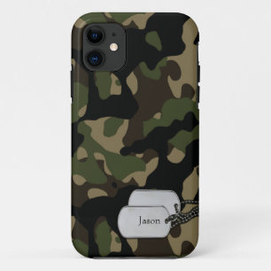 Waldbäume und Militärkamouflage Case-Mate iPhone Hülle
