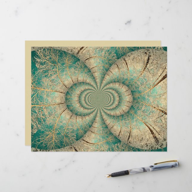 Waldbaumen Grünbrauner Winterwald (Vorderseite/Rückseite Beispiel)