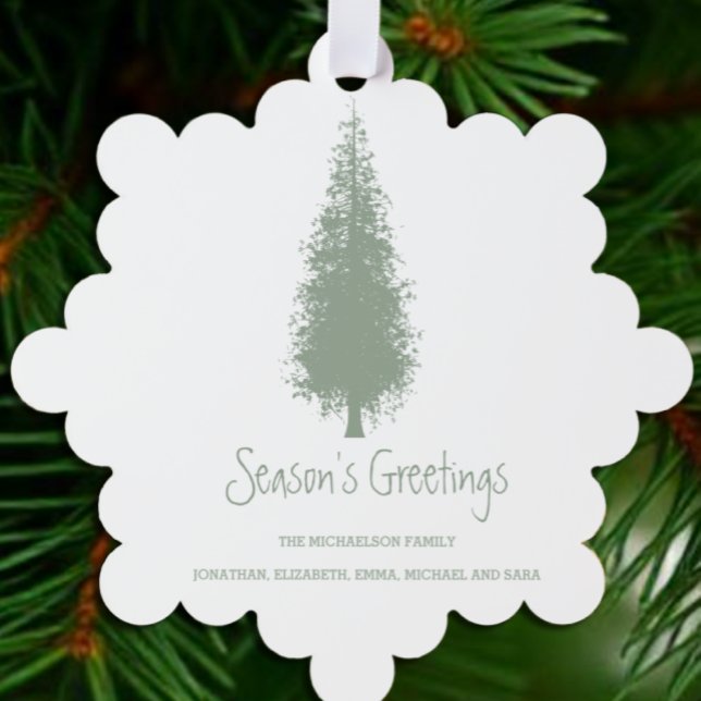 Waldbaumen Weihnachten Ornament Karte (Von Creator hochgeladen)