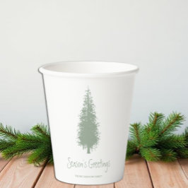 Waldbaumen Weihnachten Pappbecher