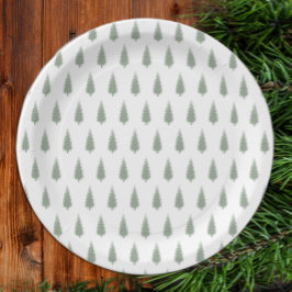 Waldbaumen Weihnachten Pappteller