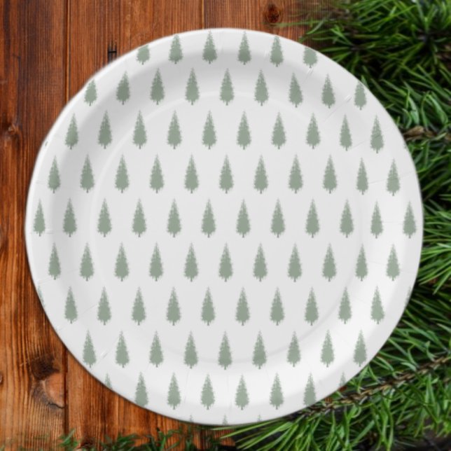 Waldbaumen Weihnachten Pappteller (Von Creator hochgeladen)