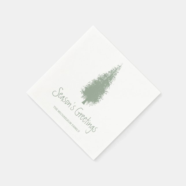 Waldbaumen Weihnachten Serviette (Ecke)