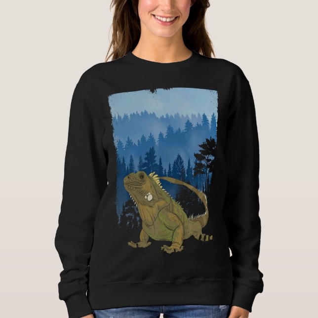 Waldbaumen Wildlife Lizard Reptile Exotic Iguan Sweatshirt (Vorderseite)