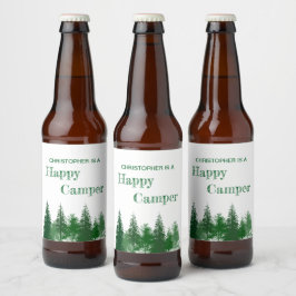 Waldbaumen zum Geburtstag Bierflaschenetikett