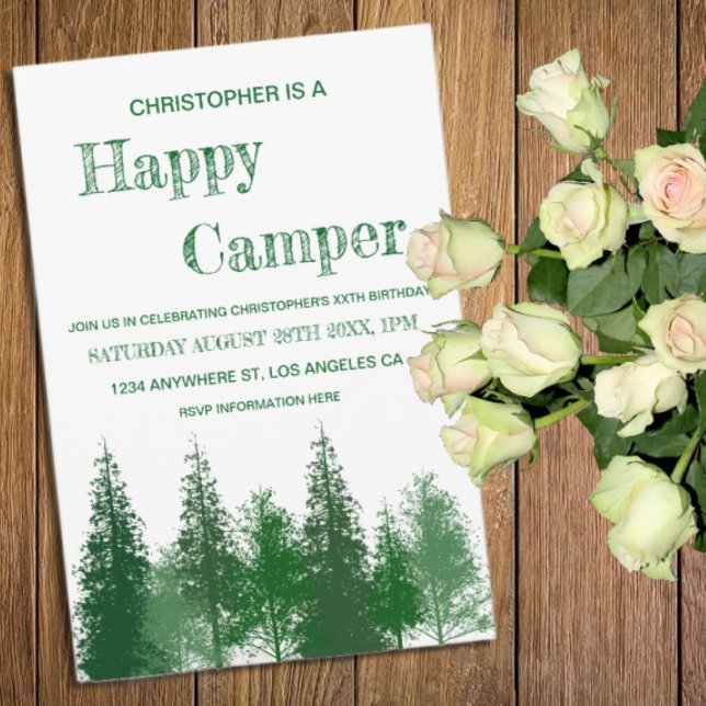 Waldbaumen zum Geburtstag Einladung (Von Creator hochgeladen)