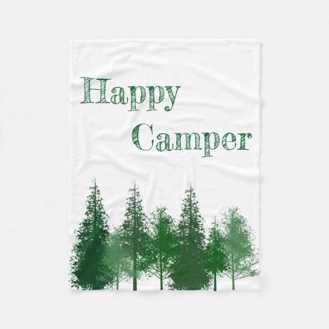 Waldbaumen zum Geburtstag Fleecedecke (Vorderseite)