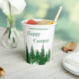 Waldbaumen zum Geburtstag Pappbecher