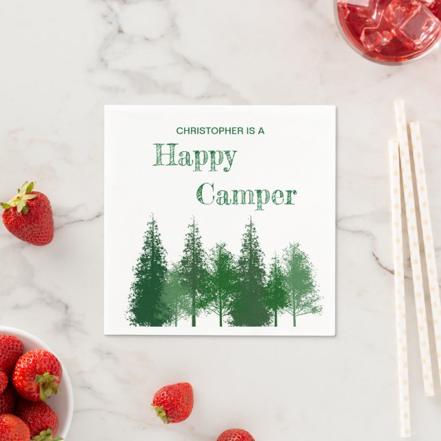 Waldbaumen zum Geburtstag Serviette (Beispiel)