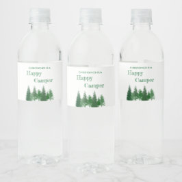 Waldbaumen zum Geburtstag Wasserflaschenetikett