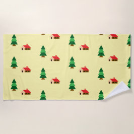 Waldbaummuster - Gemütliches Naturdesign Strandtuch