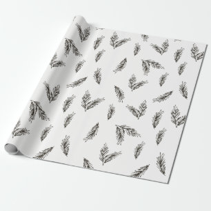 Waldbaumsprig Winterwrapping Paper Geschenkpapier