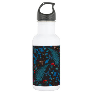 Waldbeeren, Blätter und Bugs 1 Edelstahlflasche