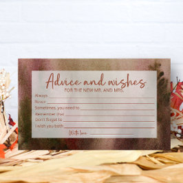 Waldberatung im Herbst und wünscht Brautparty Begleitkarte