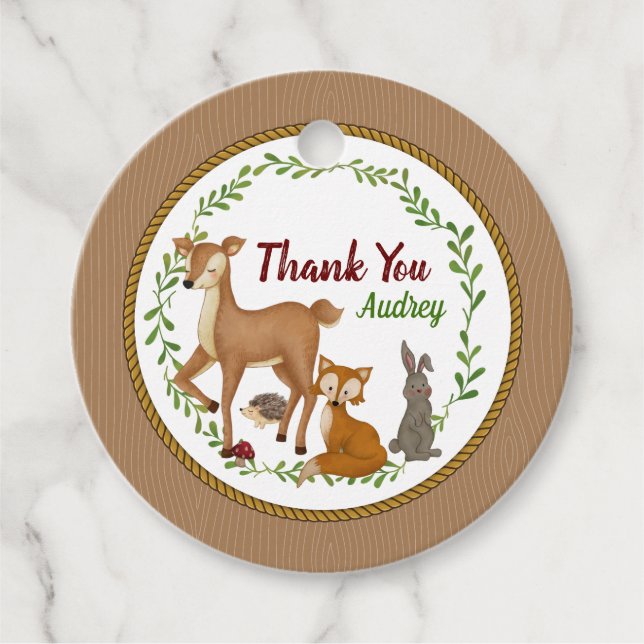 Waldbezaubernder Wald Geschenkanhänger (Vorderseite)