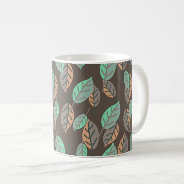Waldblätter Kaffeetasse (VorderseiteRechts)