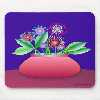 WaldBlumen in einem roten Topf mousepad