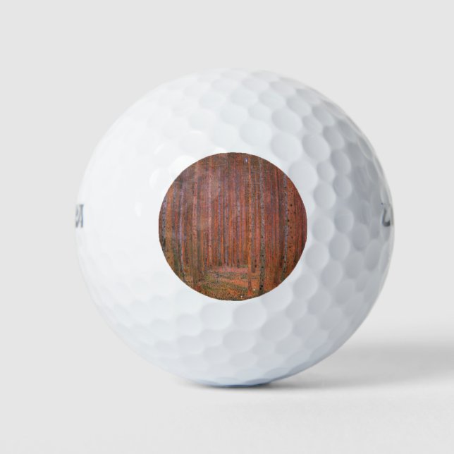 Waldbrand (von Gustav Klimt) Golfball (Vorderseite)