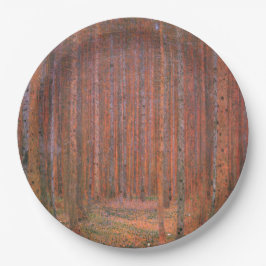 Waldbrand (von Gustav Klimt) Pappteller