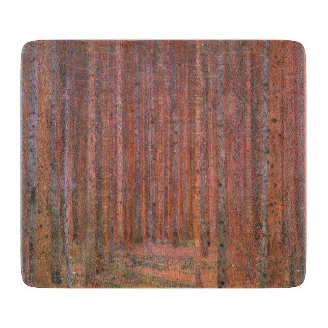 Waldbrand (von Gustav Klimt) Schneidebrett (Vorderseite)