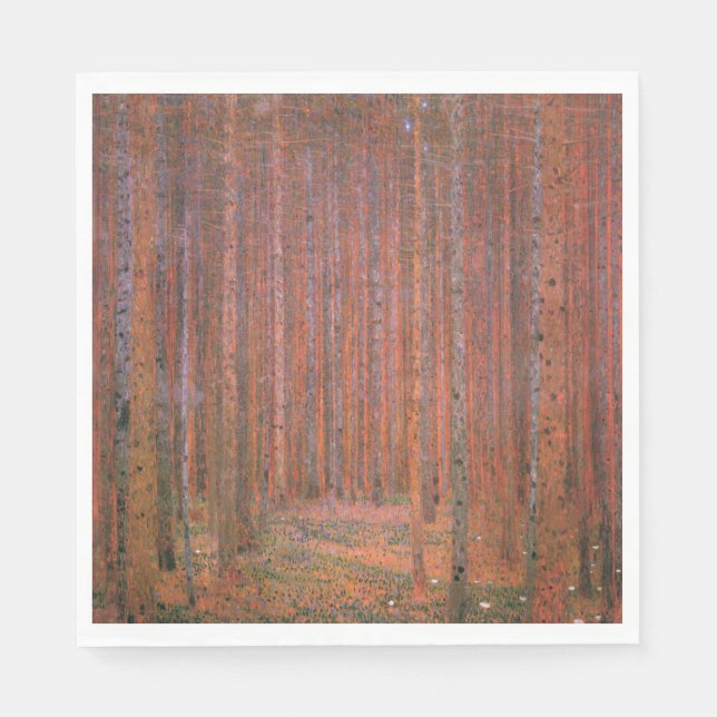 Waldbrand (von Gustav Klimt) Serviette (Vorderseite)