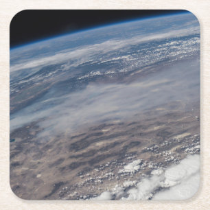 Waldbrände rund um den Yosemite Nationalpark. Rechteckiger Pappuntersetzer