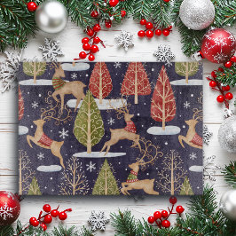 Waldbrandrentiere Winter Schneidebrett