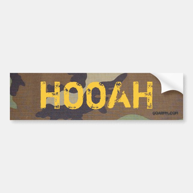 WaldCamouflage, HOOAH, GOARMY.com Autoaufkleber (Vorne)