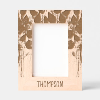 Walddesign personalisierbares Holz Geätzte Rahmen