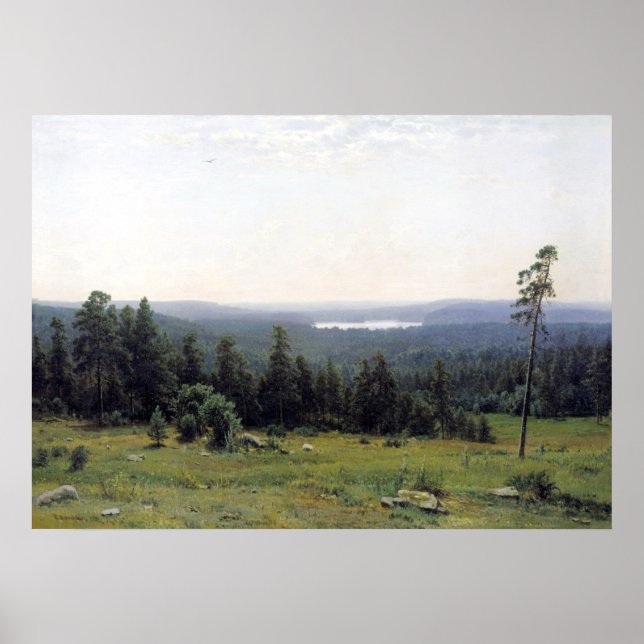 Walddistance Ivan Shishkin Poster (Vorne)