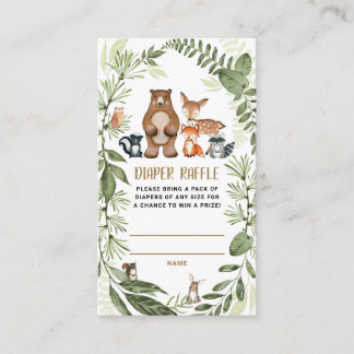 Walddusche aus Holz Windelgewächse Grünpflanzen Begleitkarte