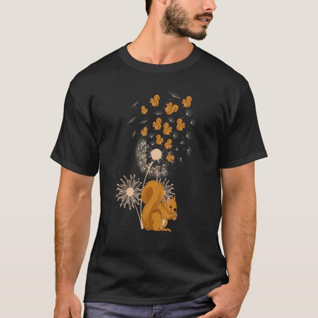 Waldeichhörnchen Dandelion Tierquirrel T-Shirt (Vorderseite)