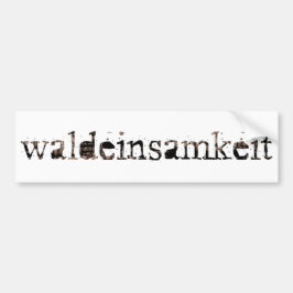 Waldeinsamkeit Autoaufkleber