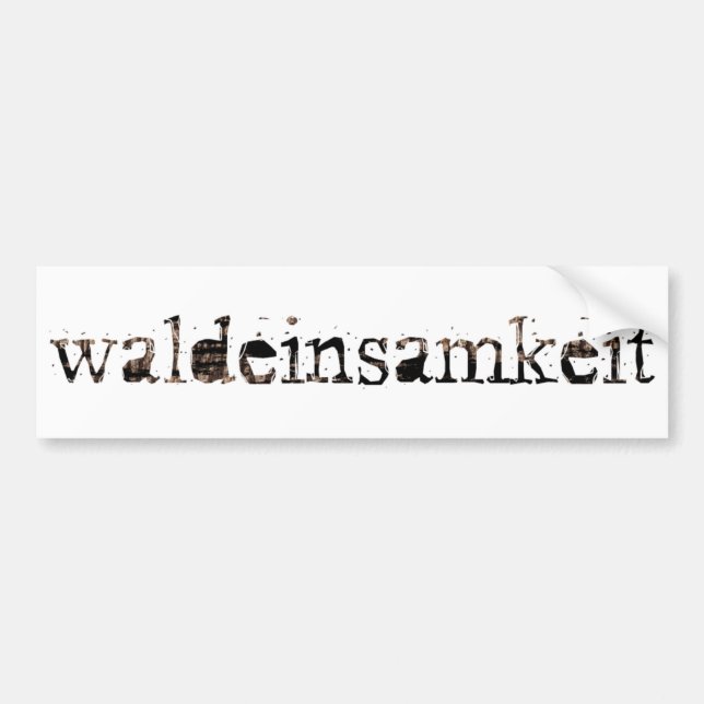 Waldeinsamkeit Autoaufkleber (Vorne)
