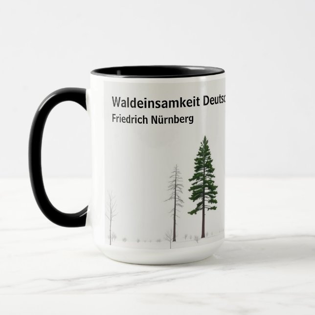 Waldeinsamkeit Nature Lover Personalized Tasse (Links)