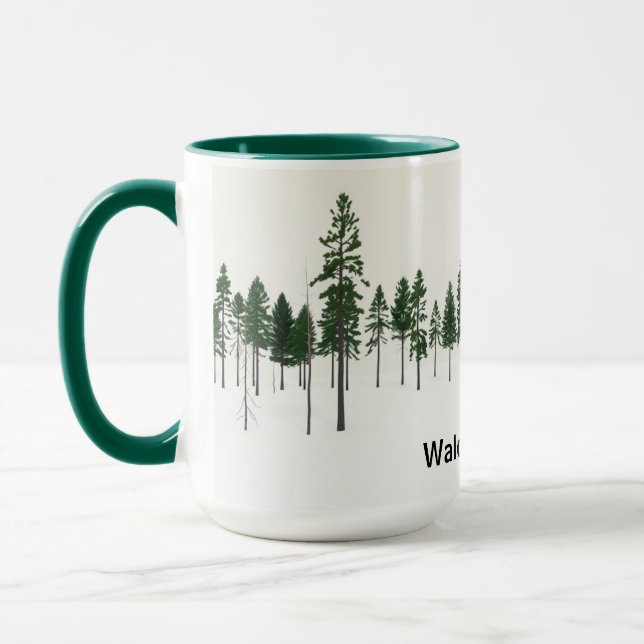 Waldeinsamkeit Wald Einsamkeit Ästhetik Tasse (Links)