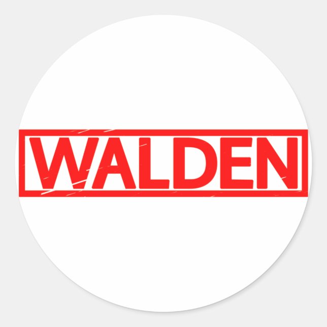 Walden Briefmarke Runder Aufkleber (Vorderseite)