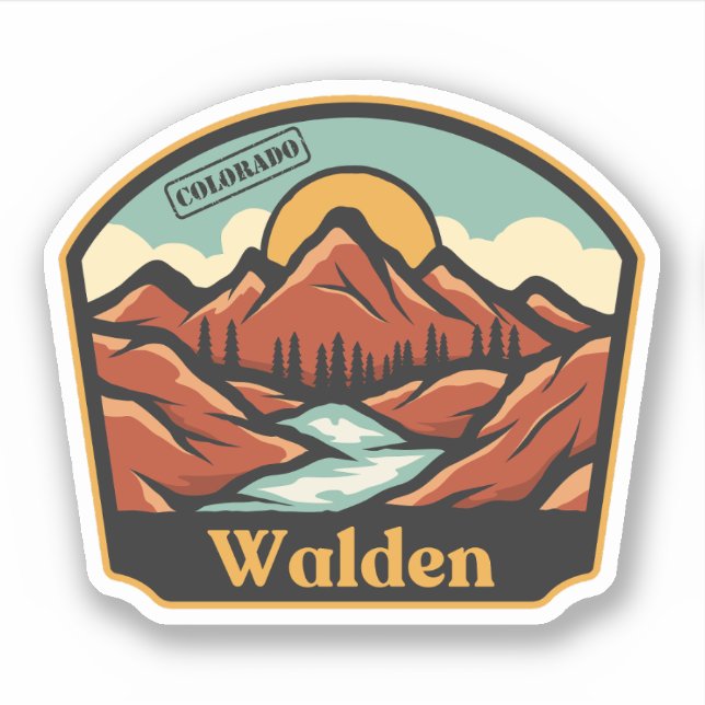 Walden, Colorado Sticker (Vorderseite)