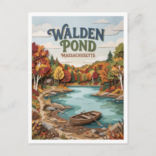 Walden Pond Concord Massachusetts Postkarte