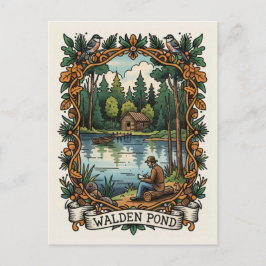 Walden Pond Massachusetts Reise Postkarte