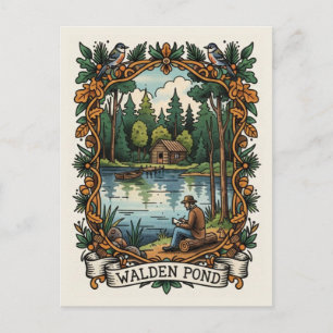 Walden Pond Massachusetts Reise Postkarte
