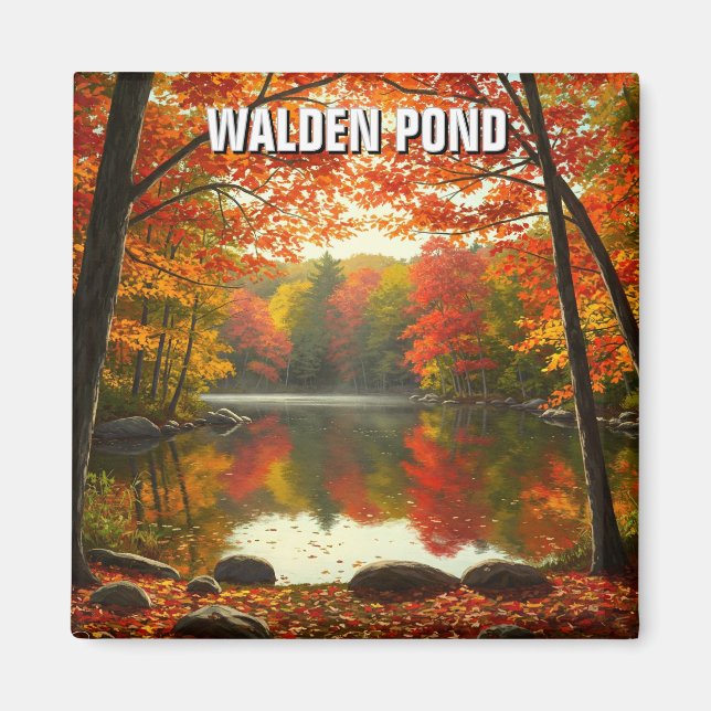 Walden Pond Massachusetts Travel Magnet (Vorne)