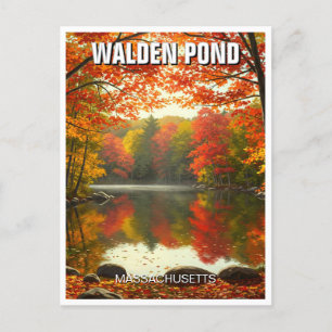 Walden Pond Massachusetts Travel Postkarte