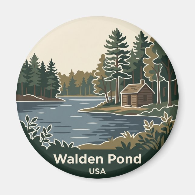 Walden Pond State Reservation USA Magnet (Vorne)